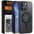 Case for iPhone 13 Pro Max, for MagSafe, ERBORD Matt Case, black + Screen Glass