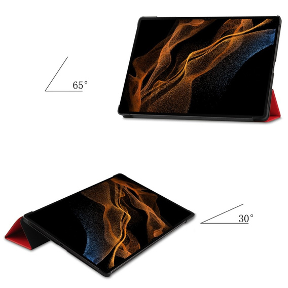 Case for Samsung Galaxy Tab S9 Ultra, Smartcase, red