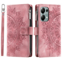 Flip case for Xiaomi Redmi Note 13 Pro 4G / Xiaomi Redmi Note 14S / Xiaomi Poco M6 Pro 4G, Mandala, pink rose gold