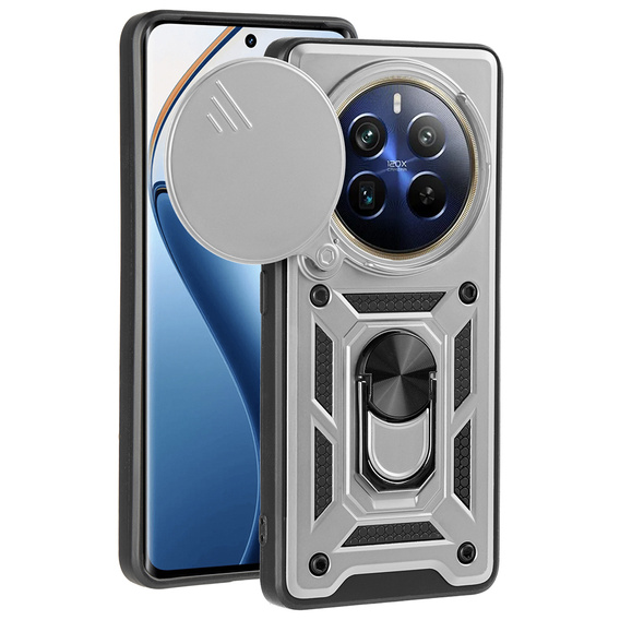 Case for Realme 12 Pro 5G / 12 Pro+ 5G, CamShield Slide, silver