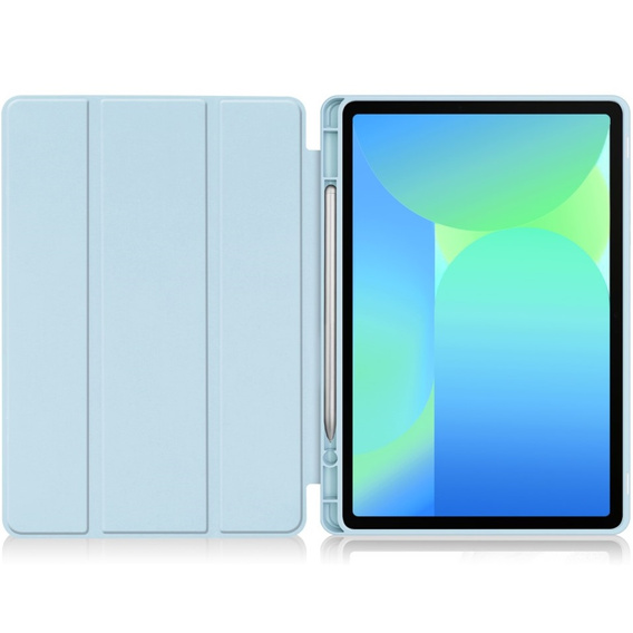 Case for Samsung Galaxy Tab S10 FE+ Plus, Smartcase with stylus space, blue