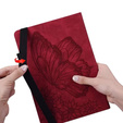 Case for Lenovo Tab M9, Wallet Pen Slot, butterflies, brown