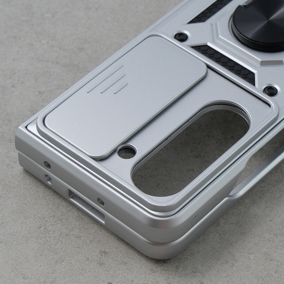 Case for Samsung Galaxy Z Fold5 5G, CamShield Slide, silver
