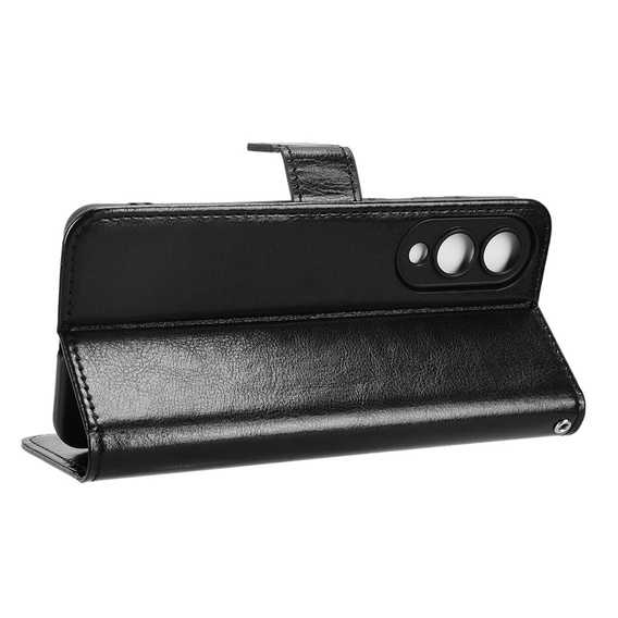 Flip case for Samsung Galaxy S25 Edge, Crazy Horse Wallet, black