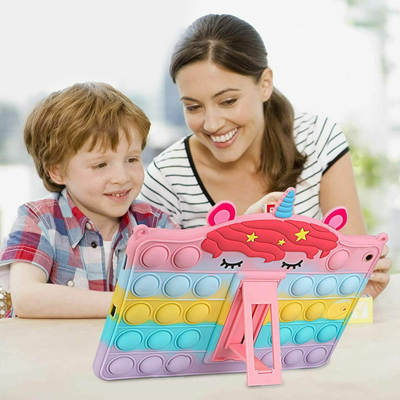 Kids case for iPad 9.7" 2018/2017 (6/5 gen.), Bubble, multicolor