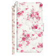 Flip case for Samsung Galaxy A35 5G, Wallet, Roses white