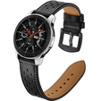 22mm Genuine Leather Coated Silicone Watch Band - Brown