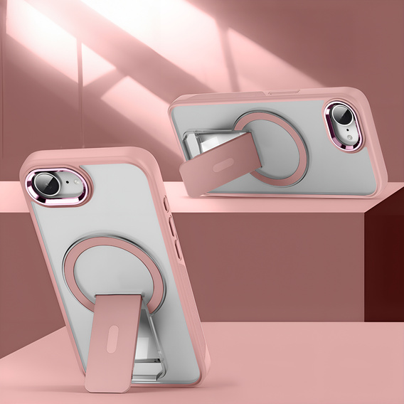Case for Iphone 16E, Kickstand Matt Case, for MagSafe, pink