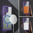 Case for Samsung Galaxy S24 Ultra, ERBORD Impact Guard, MagSafe, dark purple