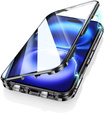 Magnetic Dual Glass MagSafe case for iPhone 16, black