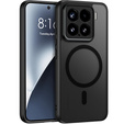 Case for Xiaomi 15, for MagSafe, ERBORD Matt Case, black + Screen Glass