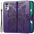 Flip case for Motorola Moto G22, Butterfly, purple