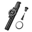 Selfie stick with wireless remote control and magnetic mount