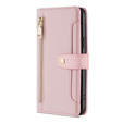 Flip case for Oppo Reno8 T 4G, Wallet Zipper Pocket, pink