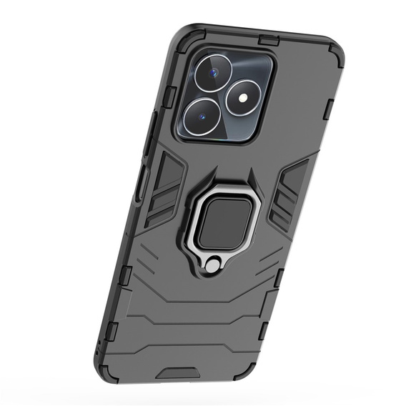 Case for Realme C51, Kickstand Ring, black