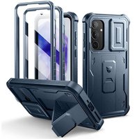 Armored case for Samsung Galaxy A55, Dexnor Full Body (Two Frames), dark blue
