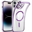 Case for iPhone 14 Pro Max, Electro MagSafe, purple + Screen Glass