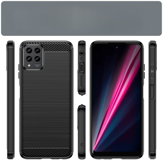 Case for T Phone Pro 5G, Carbon, black