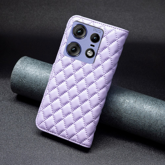 Flip case for Motorola Edge 50 Pro 5G, Wallet, BINFEN COLOR, purple