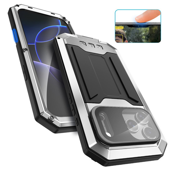 R-JUST armoured case with screen protector and stand for iPhone 17 Pro