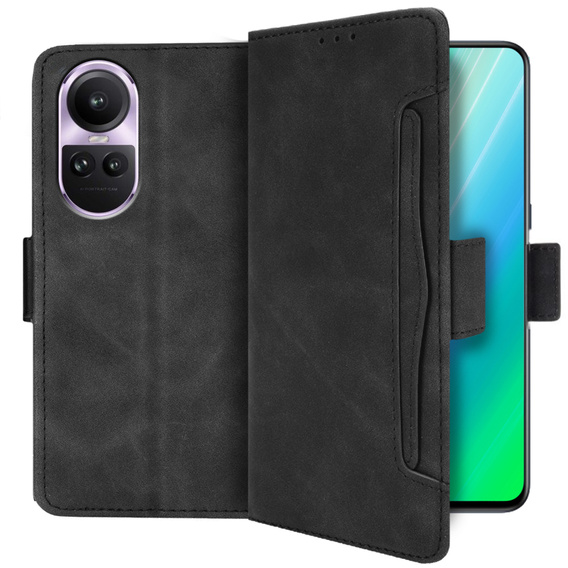 Flip case for Oppo Reno 10 / 10 Pro, Card Slot, black