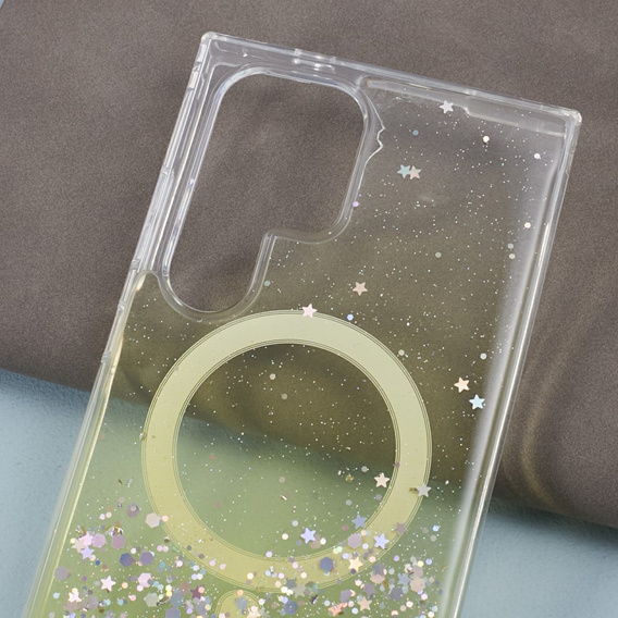 Case for Samsung Galaxy S24 Ultra, Glittery, for MagSafe, yellow