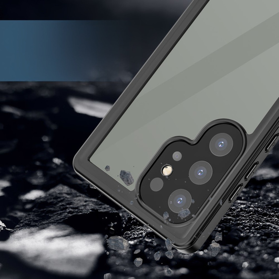IP68 Waterproof Case for Samsung Galaxy S24 Ultra, Redpepper, black