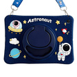 Children's silicone case for Samsung Galaxy Tab A7 Lite T220 / T225, armored with strap, Astronaut, dark blue