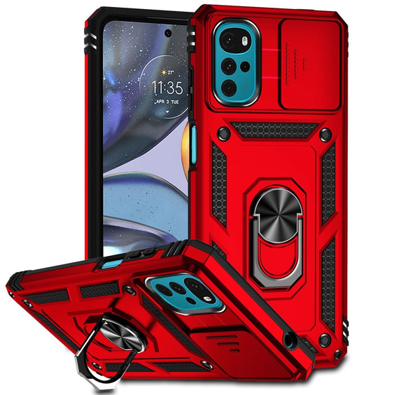 Case forMotorola Moto G22, CamShield Slide, red