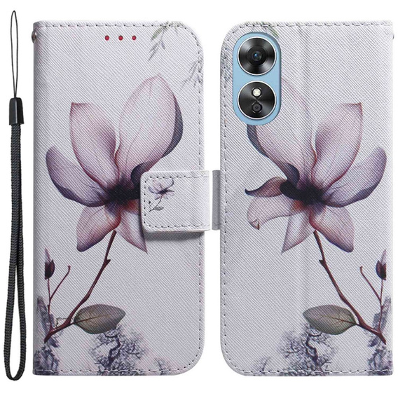 Flip case for Oppo A17, Wallet, kwiat, white