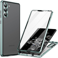 Case for Samsung Galaxy S23 Plus, Magnetic Dual Glass, green