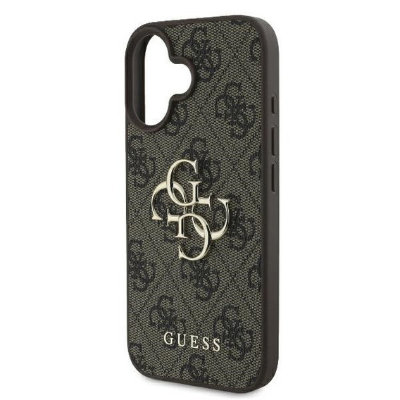 GUESS 4G Big Metal Logo case for iPhone 16