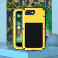 Love Mei Case for iPhone 8 Plus/7 Plus, armored with glass, yellow