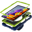 Armoured case for Xiaomi Redmi Pad 2, with stand and shoulder strap – navy blue and green