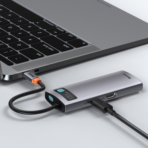 Metal Gleam Series 6-in-1 USB-C Docking Station for USB-C Devices