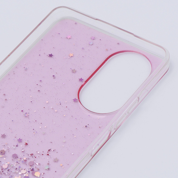Case for Oppo A58 4G, Glittery, pink