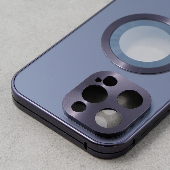 Case for iPhone 13 Pro Max, Dual Glass, for Magsafe, purple