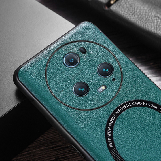 Case for Honor Magic 5 Pro, Leather Hybrid MagSafe, green