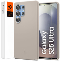 Spigen Case for Samsung Galaxy S25 Ultra, Silicone Fit Mag, gray + Tempered Glass