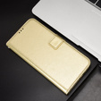 Flip case for Oppo A60, Crazy Horse Wallet, gold