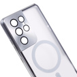 Magnetic Dual Glass MagSafe case for Samsung Galaxy S21 Ultra, silver