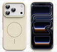 Silicone case for iPhone 17 Pro Max - compatible with MagSafe, anti-shock, beige
