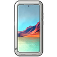 Love Mei Case for Samsung Galaxy S22 Ultra, armored without glass, silver