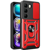 Case for Infinix Hot 50 4G, CamShield Slide, red