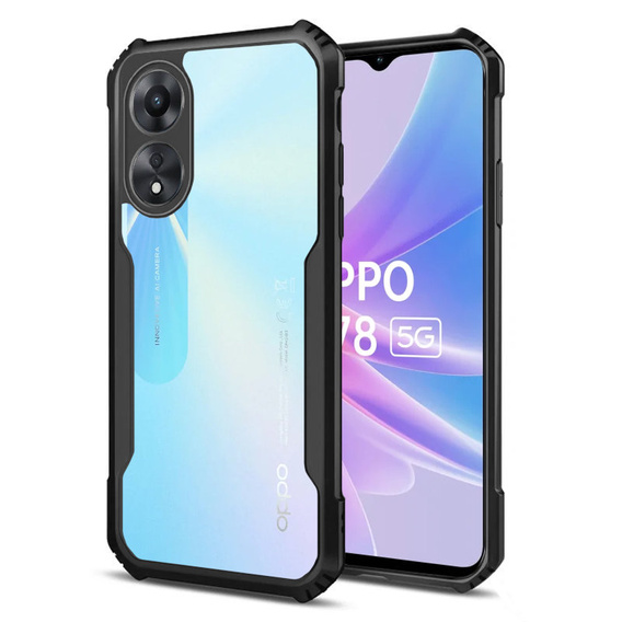 Case for Oppo A78 5G, AntiDrop Hybrid, black