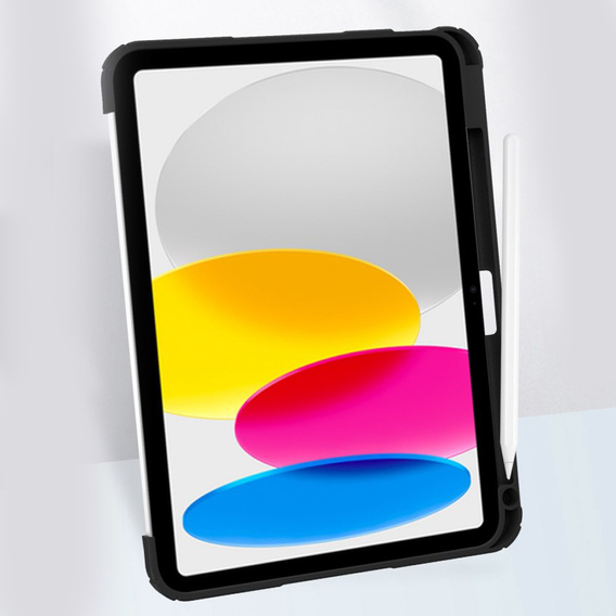 Case for iPad 10.9 2022 10 Gen, Smartcase Hybrid, with stylus space, black