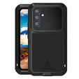 Love Mei Case for Samsung Galaxy A54 5G, armored with glass, black