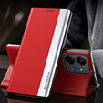 Flip case for Xiaomi Redmi 13C / Poco C65, Side Magnetic, red