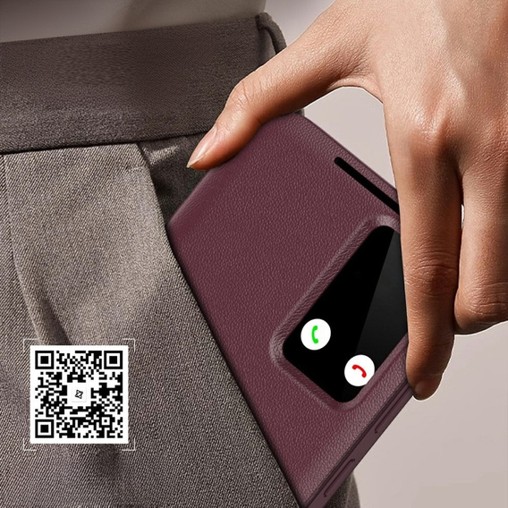 Flip case for Samsung Galaxy A56 5G, Smart View Wallet, maroon