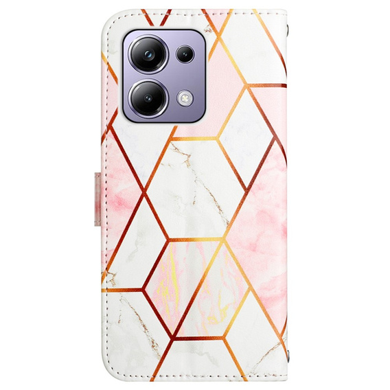 Flip case for Xiaomi Redmi Note 13 Pro 4G / Xiaomi Redmi Note 14S / Xiaomi Poco M6 Pro 4G, Wallet, Marble pink